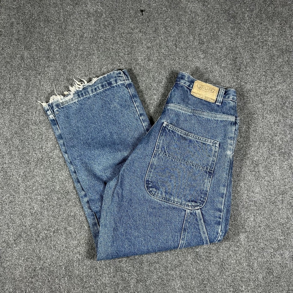 Vintage Utility Jeans Y2k Baggy Carpenter Jeans Blue Men's 32x30 #3277